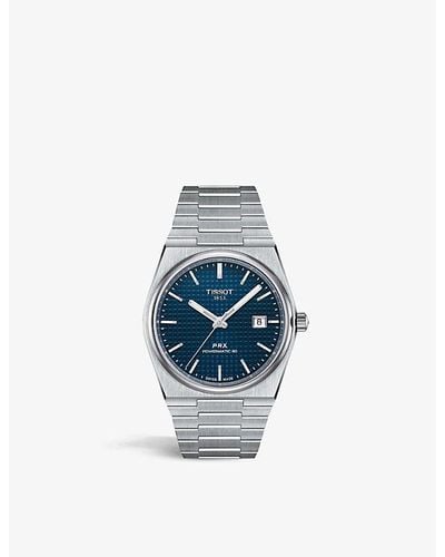 Tissot T1374071104100 Prx Stainless-steel Automatic Watch - Blue