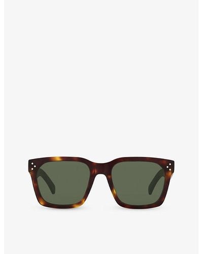Celine Cl000384 Cl40248i Irregular-frame Acetate Sunglasses - Brown