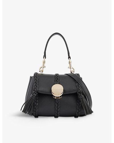 Chloé Penelope Mini Leather Crossbody Bag - Black