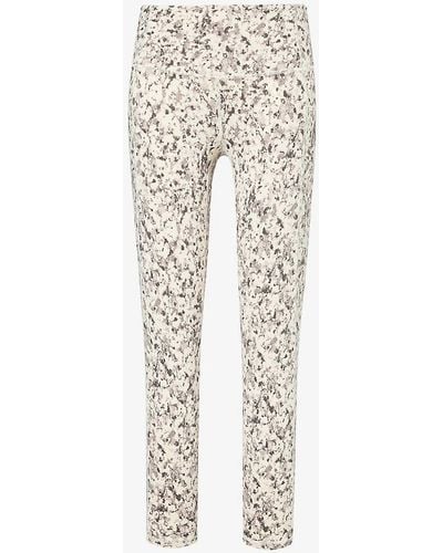 Varley Move Pocket 25' High-rise Printed Stretch Recycled-polyester leggings - Natural