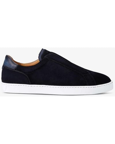 Magnanni Vy Laceless Suede Low-top Trainers - Blue