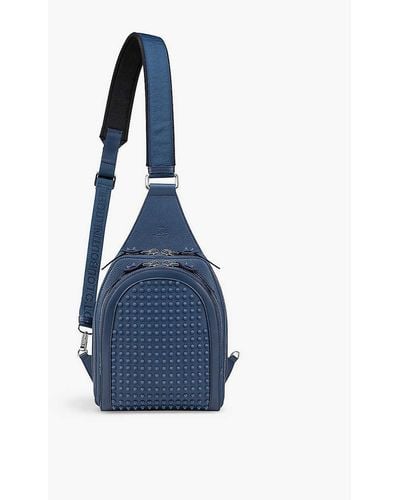 Christian Louboutin Loubifunk One-strap Leather Backpack - Blue