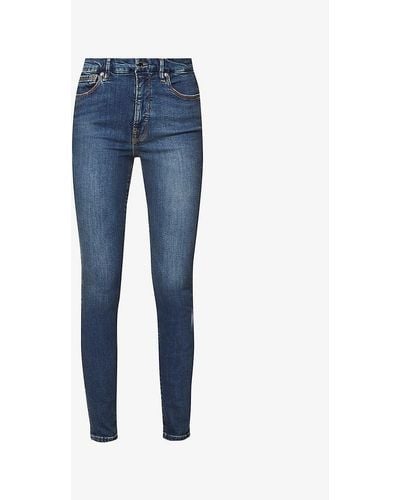 GOOD AMERICAN Good Legs Slim-fit High-rise Organic-cotton-blend Denim Jeans - Blue