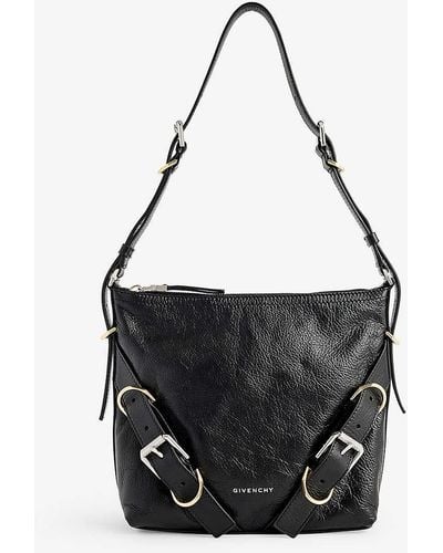 Givenchy Voyou Small Leather Shoulder Bag - Black
