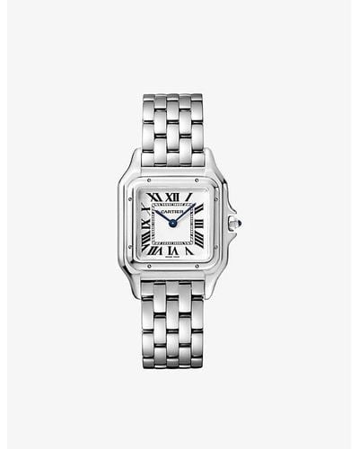Cartier Crwspn0007 Panthère De Medium Stainless Steel Watch - White