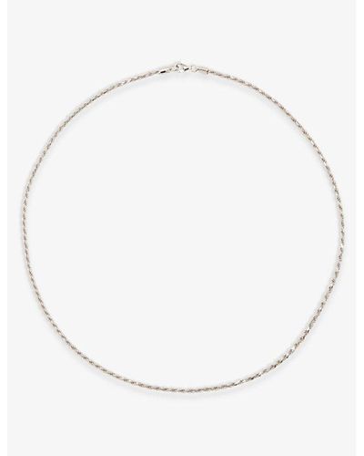 Serge Denimes Rope-chain Polished Sterling- Necklace - Metallic