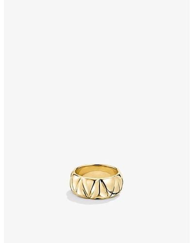 MEJURI Patra Bold 18ct Yellow Gold-plated Vermeil Sterling-silver Ring - Metallic