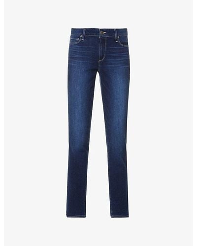 PAIGE Brigitte Skinny Cropped High-rise Jeans - Blue