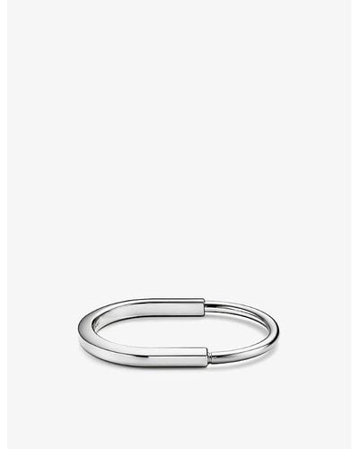 Tiffany & Co. Lock 18ct White-gold Bangle Bracelet