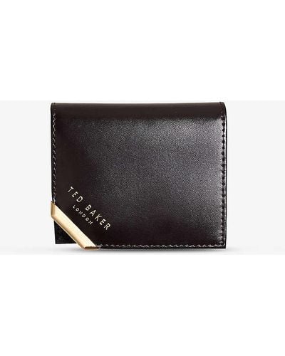 Ted Baker Corrall Logo-embossed Leather Card Holder - Black