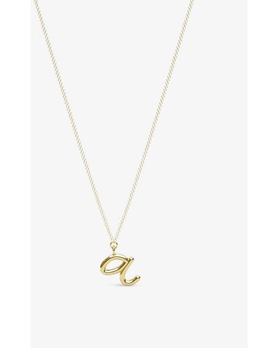 The Alkemistry Love Letter A Initial 18ct Yellow-gold Pendant Necklace - Metallic