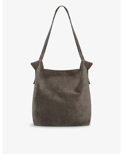 The White Company Pembroke Knot-embellished Suede Tote Bag - Brown