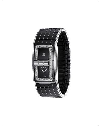 Chanel H5148 Code Coco Steel, Ceramic And Diamond Watch - Black