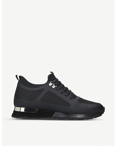 Mallet Diver Leather And Mesh Sneakers - Black