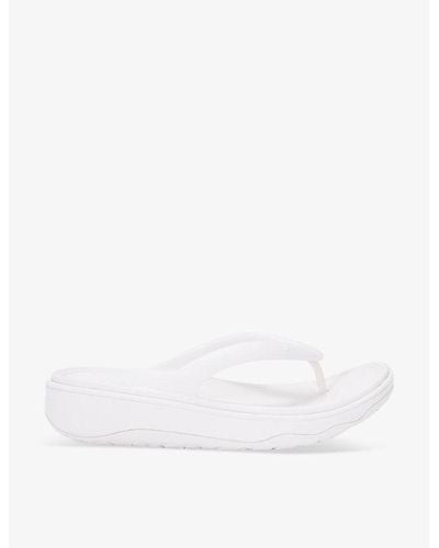 Fitflop Relieff Pointed-toe Woven Slides - White