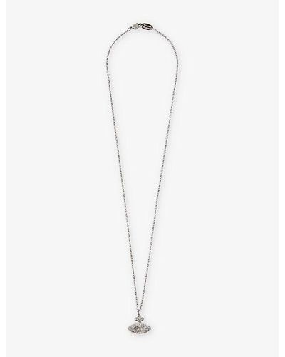 Vivienne Westwood Grace Brass Necklace - White