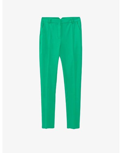 IKKS Straight-leg High-rise Stretch-woven Pants - Green
