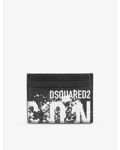 DSquared² Splash Leather Card Holder - White