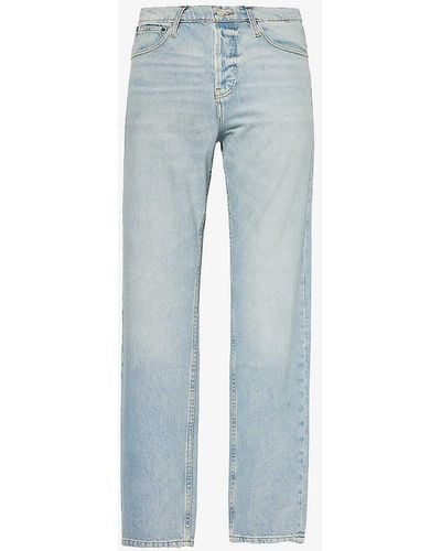 FRAME The Straight Regular-fit Stretch-denim Jeans - Blue