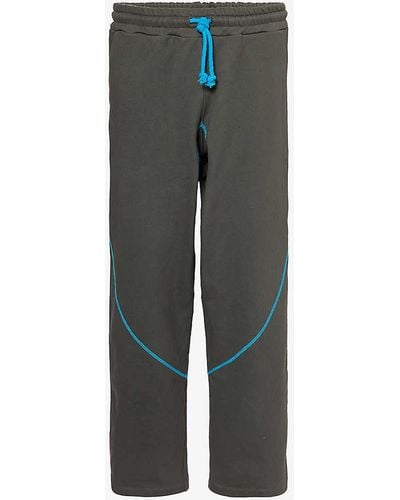 Saul Nash Air Contrast-stitched Cotton-jersey jogging Bottoms - Green