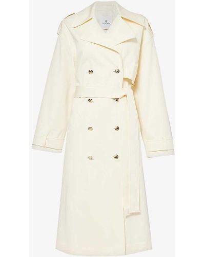 Anine Bing Layton Relaxed-fit Stretch-cotton Trench Coat - White