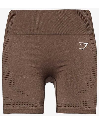GYMSHARK Vital Seamless 2.0 Stretch-jersey Shorts X - Brown