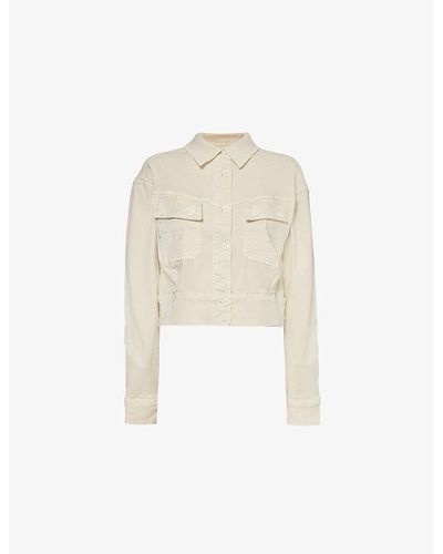 PAIGE Cerra Cropped Regular-fit Stretch-woven Jacket - White