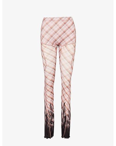 KNWLS Halcyon Flared-leg Mid-rise Stretch-woven leggings X - Pink