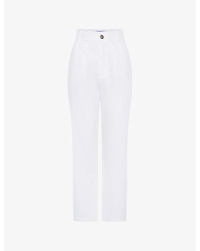 OMNES Cinnamon Straight-leg Relaxed-fit Stretch-woven Pants - White