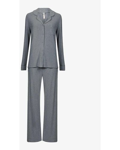 Skims Soft Lounge Stretch-jersey Pyjama Set Xxx - Grey