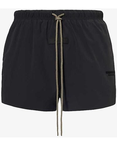 Fear Of God Essentials Brand-patch Woven Shorts - Black