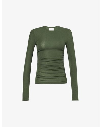 Citizens of Humanity Marion Long-sleeved Stretch-woven Top - Green