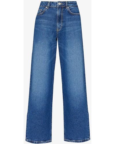 Jeanerica Belum Wide-leg High-rise Recycled-cotton Denim Jeans - Blue