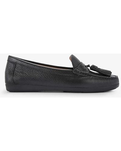 Carvela Kurt Geiger Tuscany Tassel-embellished Flat Leather Loafers - Black