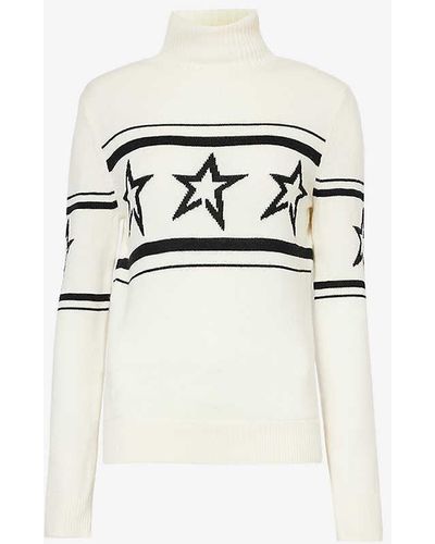 Perfect Moment Chopper Turtleneck Wool Knitted Jumper - White