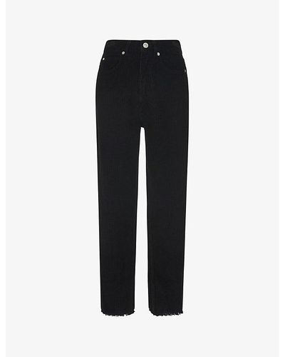 Whistles High-waist Corduroy Barrel Jeans - Black