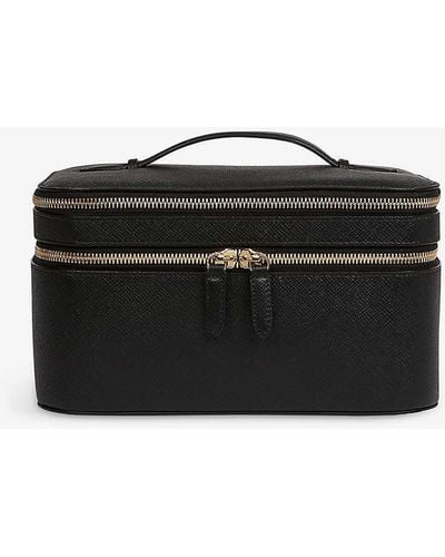 Smythson Panama Double-zip Leather Vanity Case - Black