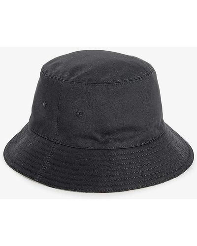 Burberry Check-pattern Cotton-blend Bucket Hat - Blue