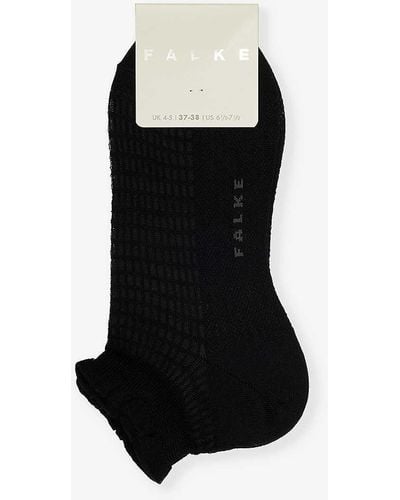 FALKE Ribbed-trim Organic Cotton-blend Knitted Socks - Black