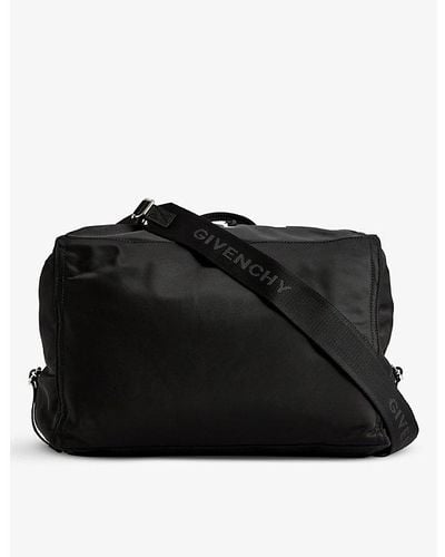 Givenchy Pandora Brand-print Shell Cross-body Bag - Black