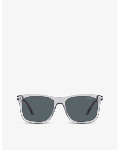 Prada Pr 18ws Square-frame Acetate Sunglasses - Gray