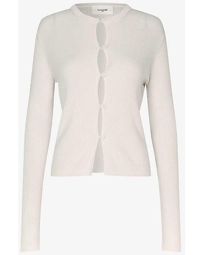 Lovechild 1979 Cari Cut-out Slim-fit Merino-wool Knitted Cardigan X - White