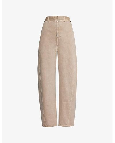 Lemaire Twisted Straight-leg Mid-rise Denim Pants - Natural