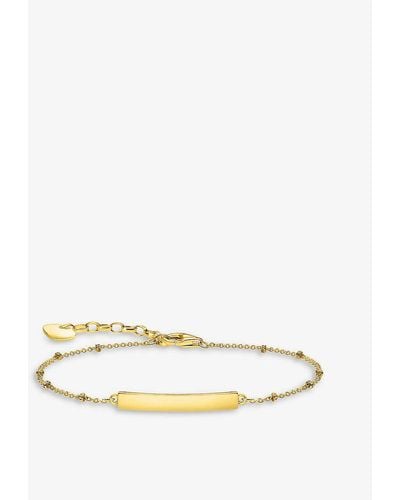 Thomas Sabo Dots 18ct Yellow Gold-plated Sterling-silver Belcher Bracelet - Natural