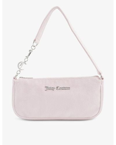 Juicy Couture Rhinestone-embellished Velour Shoulder Bag - Pink