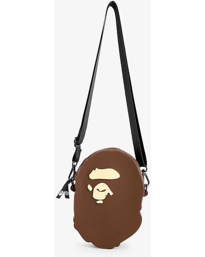 A Bathing Ape Ape Head Silicone Shoulder Bag - White