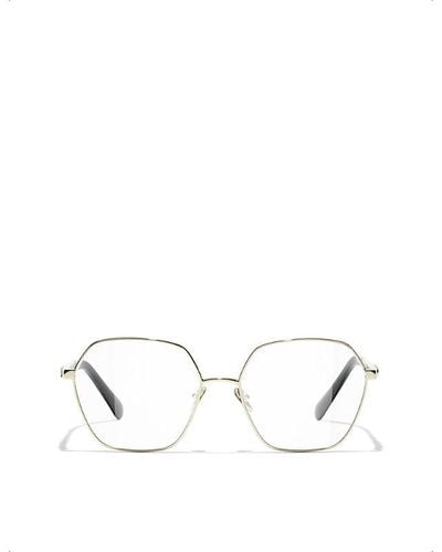 Chanel Round Eyeglasses - White