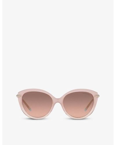 Tiffany & Co. Tf4187 Cat-eye Metal And Acetate Sunglasses - Pink