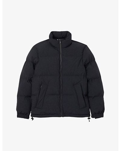 Sandro Stand-collar Oversized Stretch-shell Puffer Coat X - Blue