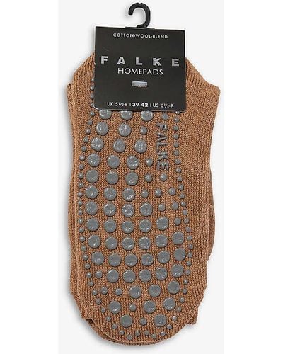 FALKE Homepads Stretch Cotton-blend Slipper Socks - Brown